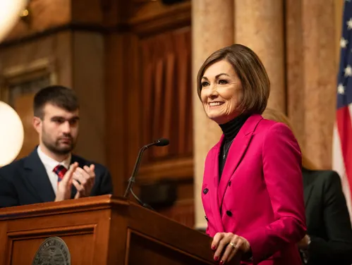 Gov. Reynolds at the 2025 Condition of the State.